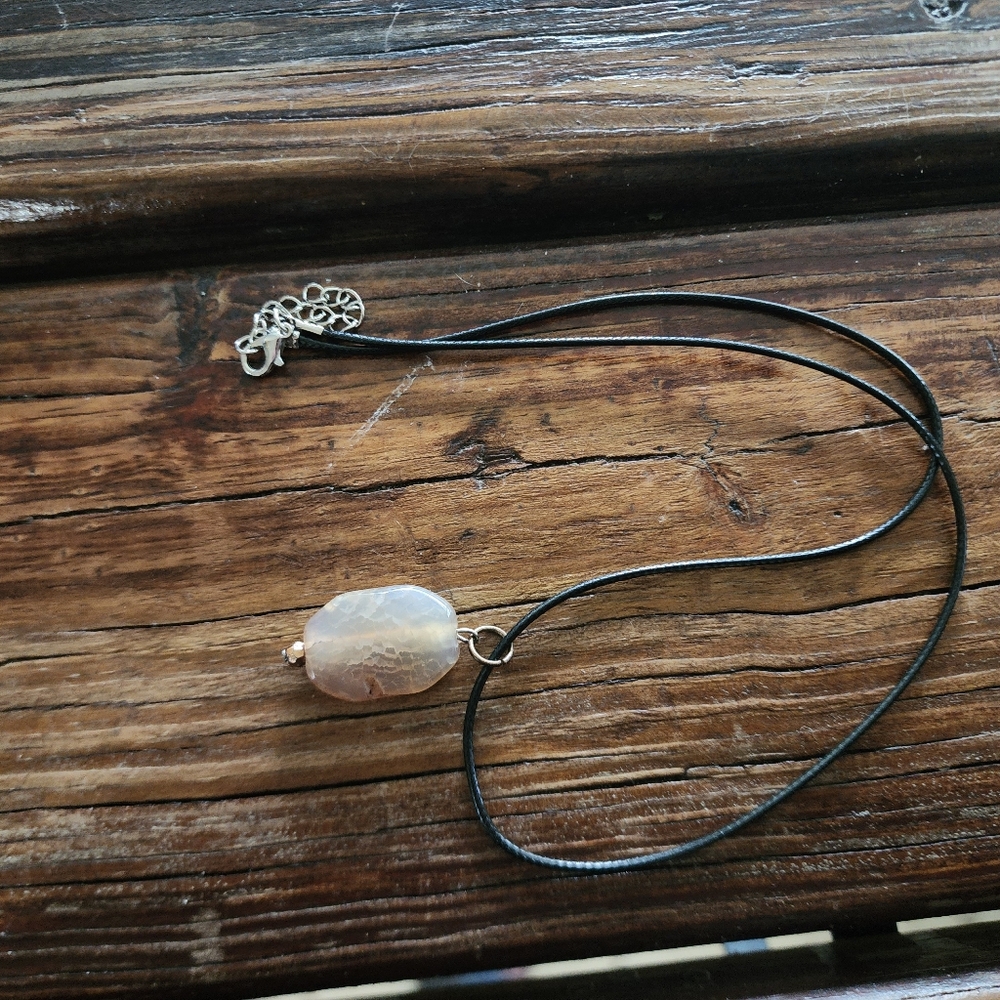 Handmade stone pendant necklace
